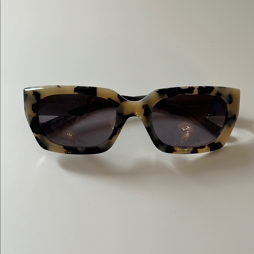 Donna Karan Modern Icons Rectangle Tortoise Shell Sunglasses